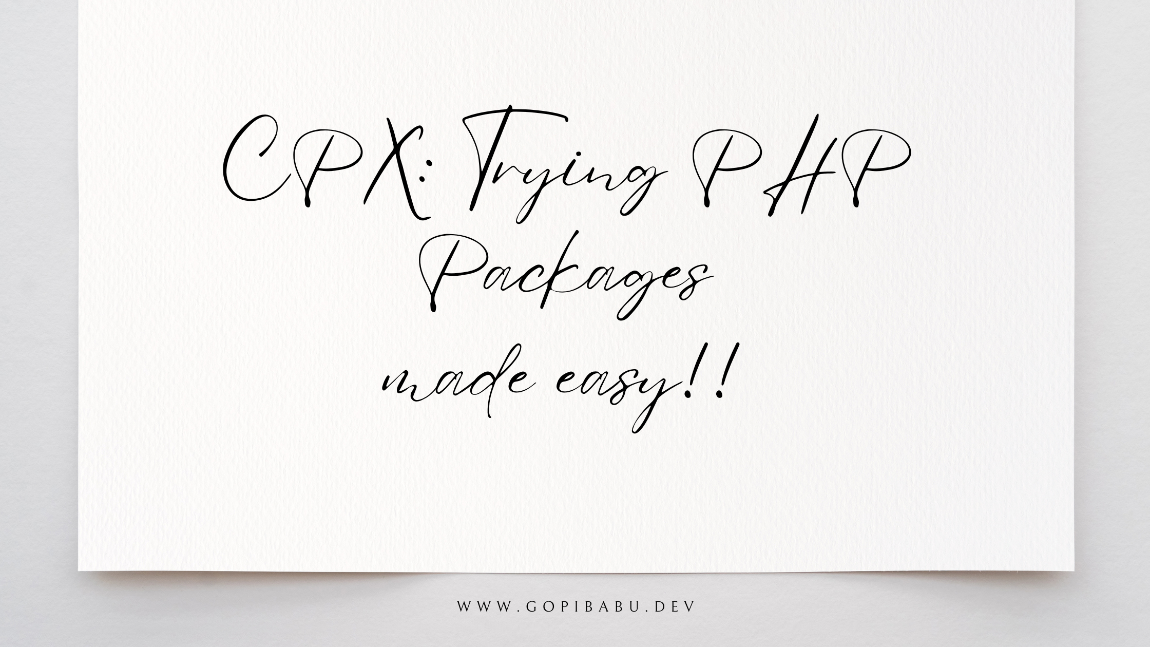 PHP CPX